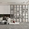 Modern Aluminum Frame Glass Wine Cabinet