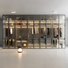 Custom Aluminum Frame Glass LED Wardrobe